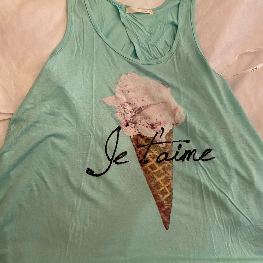 Ice cream open back tank top